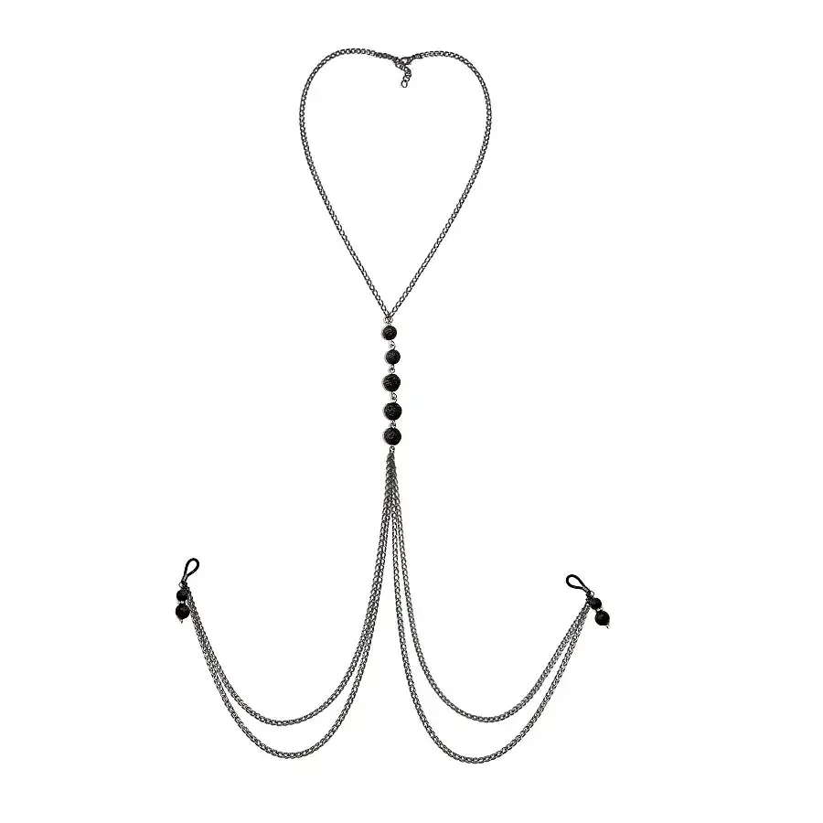 Прикраса на груди з натуральним камінням Art of Sex - Nipple clamps Lava Львов - изображение 1