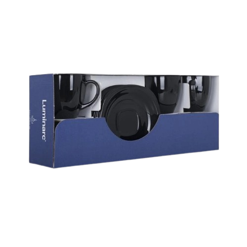 Сервіз чайний Carine 12 предметів (ч.220мл + блюдце) чорний P4672 Luminarc Житомир