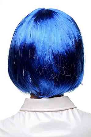 Перука жіноча синя короткий боб каре, синтетичне волосся для карнавалу, Гелловіна, вечірок косплей Синя Київ