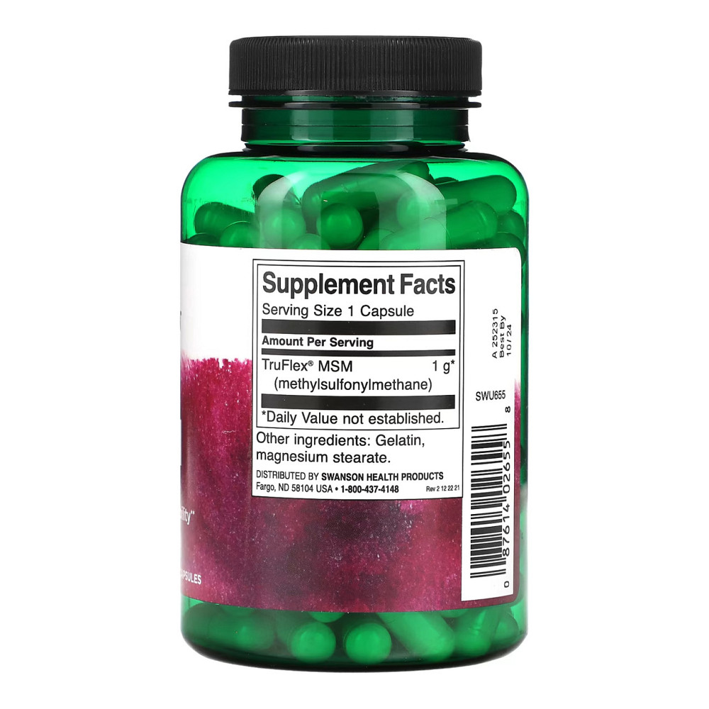 Метилсульфонилметан Swanson MSM 1000mg 120 капс Киев - изображение 2