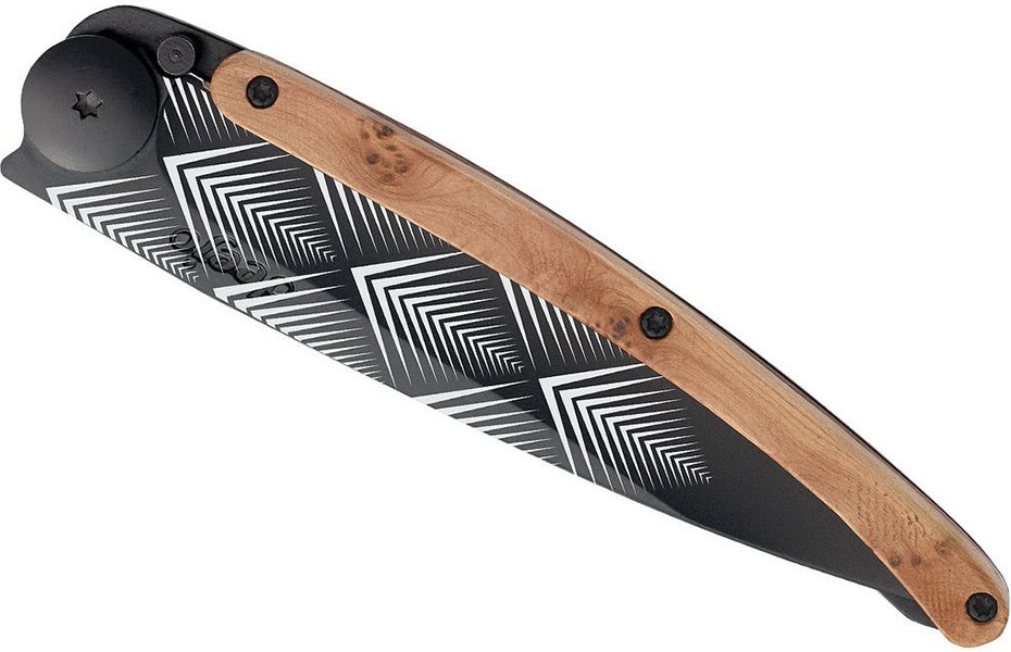 Універсальний Складаний Ніж з лазерним гравіюванням Ар-деко Deejo "37 грам" (1GB000105) Нержавіюча сталь Нововолинськ - фото 7