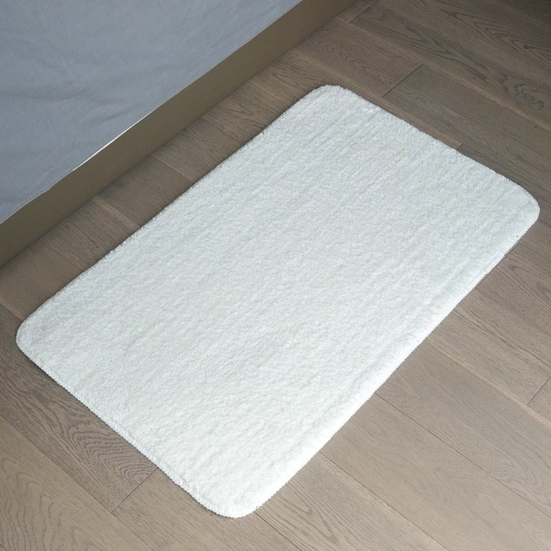 Коврик для ванны и душа Bathlux мягкий тканевой прорезиненный, нескользящий Белый Каменец-Подольский - изображение 3