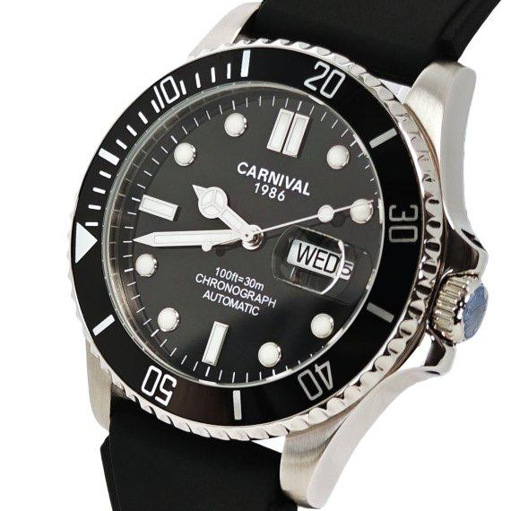 Годинник чоловічий механічний наручний Carnival Patent R-Series (2 ремінці) Сріблястий Вінниця - фото 1