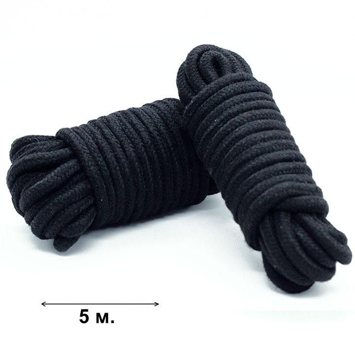 БДСМ веревка для связывания 5м. - Чёрный – Садо-мазо Винница - изображение 1