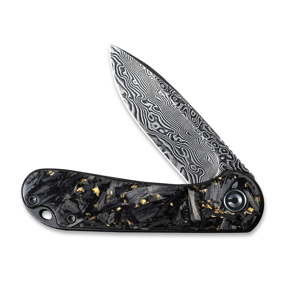 Ніж складаний кишеньковий Civivi Elementum, (7.5 см) Damascus / Carbon Fiber сірий Киев - изображение 4