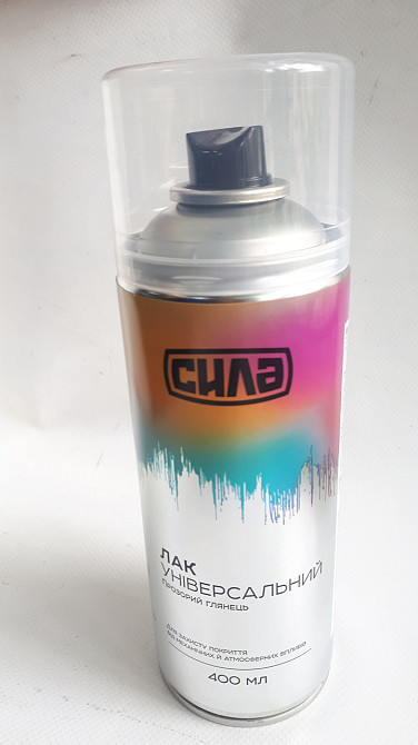 Лак універсальний глянець безбарвний 400 мл (СИЛА) Вінниця - фото 1