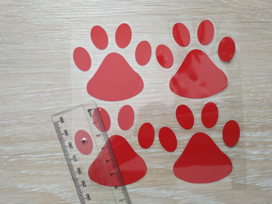 Наклейка на авто Следы Красные светоотражающие Киев - изображение 6