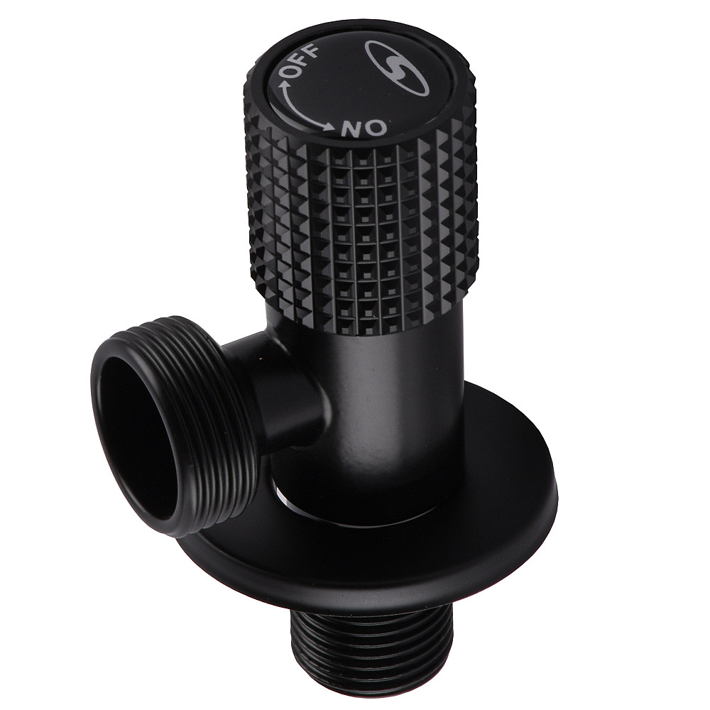 Кран кутовий кераміка SOLOMON EXCLUSIVE 1/2″X3/4″ 989 BB (BLACK/BLACK) ( 1шт.) Тернопіль - фото 5