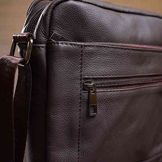 Сумка чоловіча компактна Vintage 14746 Коричнева Київ