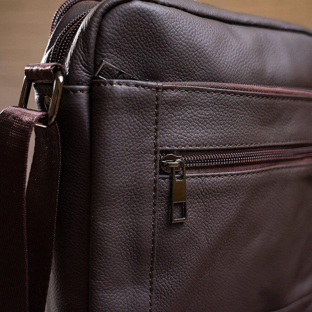 Сумка чоловіча компактна Vintage 14746 Коричнева Київ - фото 3