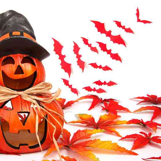 Летучие мыши на Хэллоуин 12 штук красный Киев