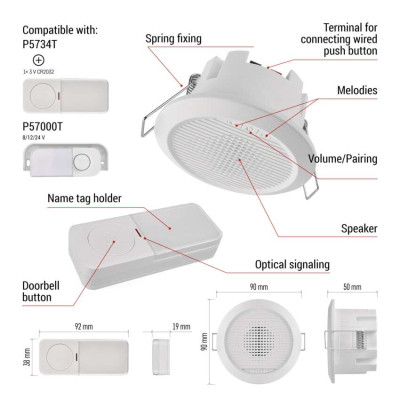 Дверной звонок EMOS P57103 Винница - изображение 6