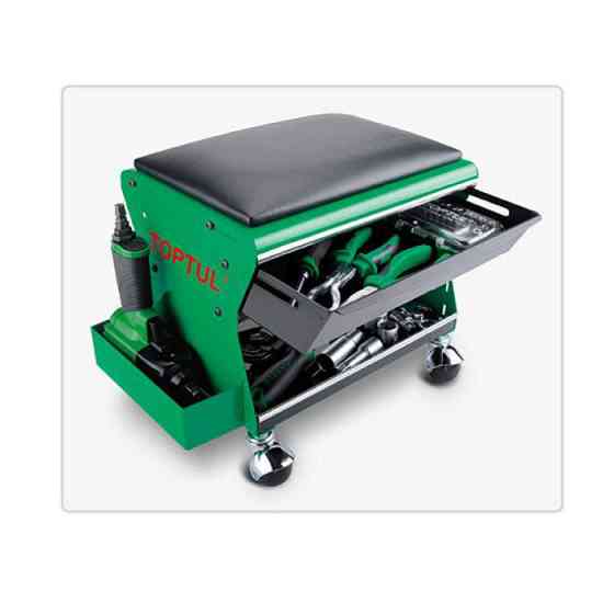 Стілець для автосервісу підкатний TOPTUL 350х260х240мм 3 полиці JCA-350B Одеса