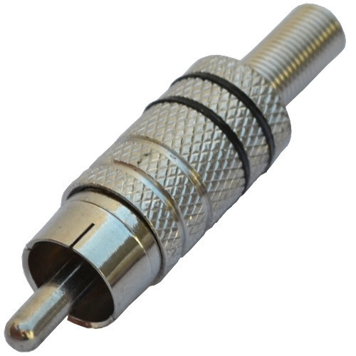 Штекер RCA, с пружиной, диам.- 4мм, металл, чёрный Полтава - изображение 1