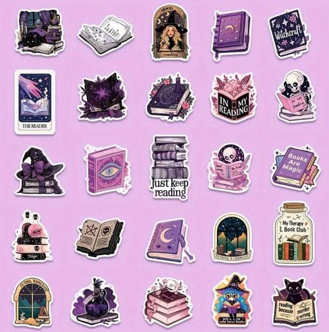 50 шт. готических наклеек из винила для скрапбукинга, мистические наклейки, стикеры в готическом сти Киев - изображение 5