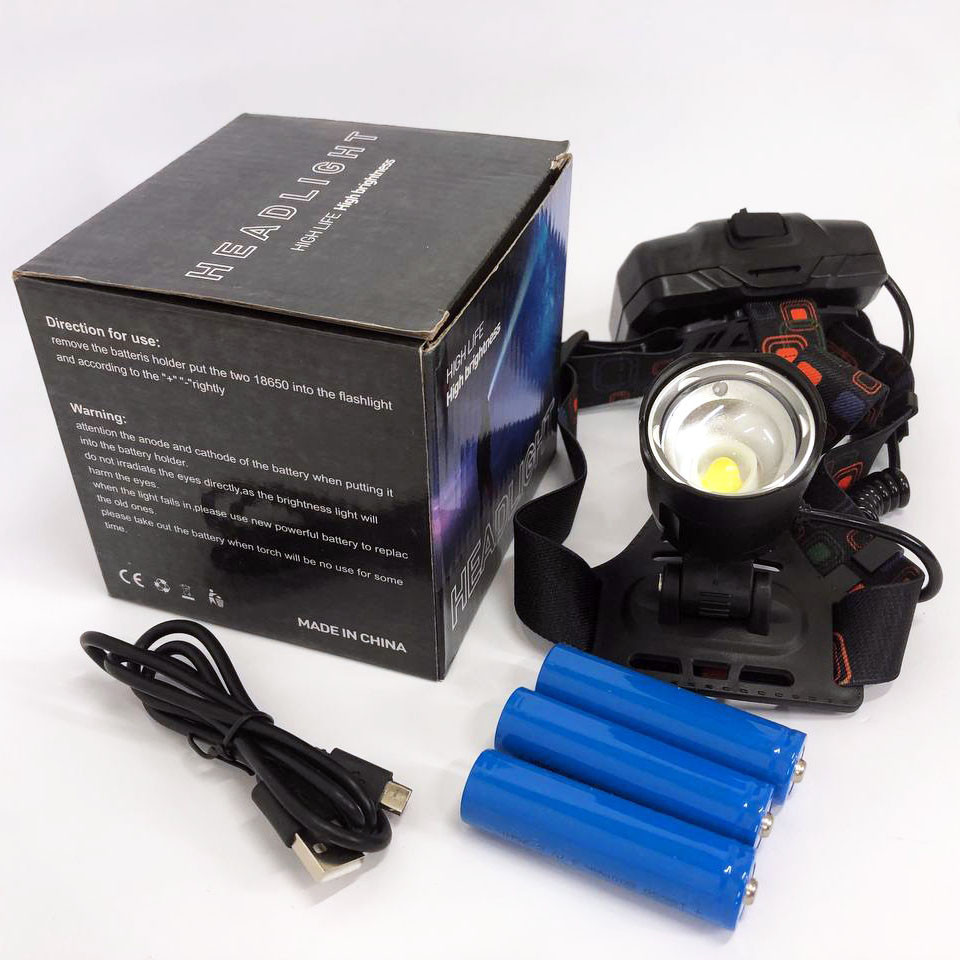 Фонарик налобный мощный, Компактный налобный фонарь, Светодиодный фонарь для работы на голове CE-59 Киев - изображение 3