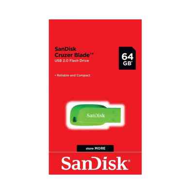 USB флеш накопитель SanDisk 32GB Cruzer Blade Green USB 2.0 (SDCZ50C-032G-B35GE) Винница