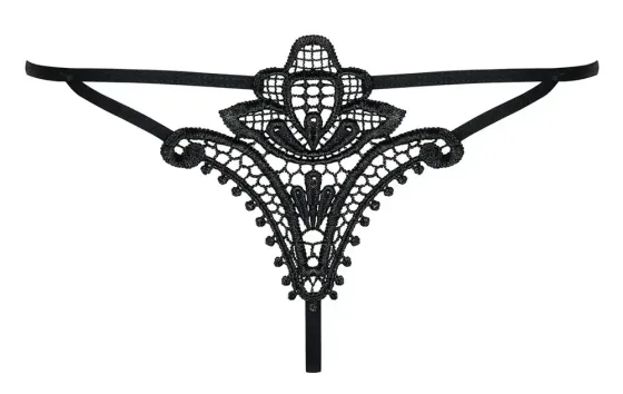 Стрінги ЗВАБЛЕННЯ чорні Sex Aura Київ
