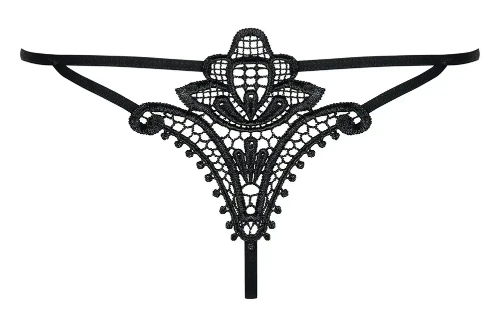 Стрінги ЗВАБЛЕННЯ чорні Sex Aura Київ - фото 2