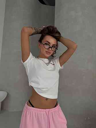 Жіночі стильні штани оверсайз-джогери двонитка Рожевий Одеса