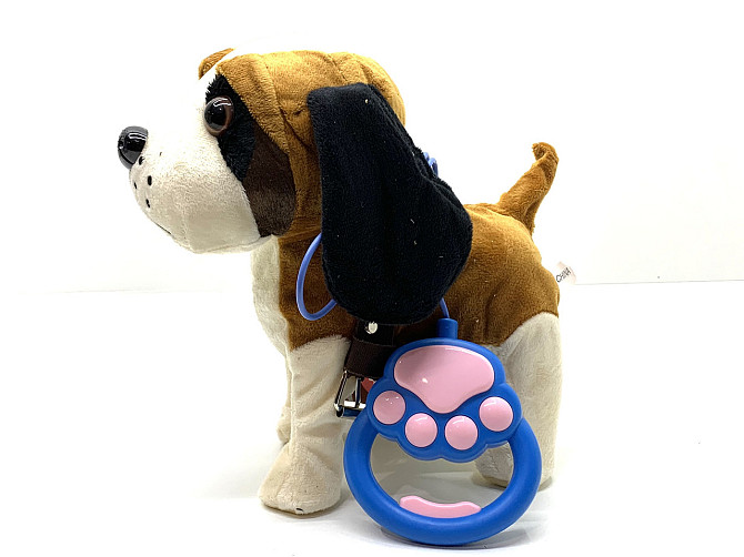 Собачка інтерактивна Limo Toy на повідку ходить махає хвостиком Коричнева (M 4879 I UA) Чернігів - фото 4