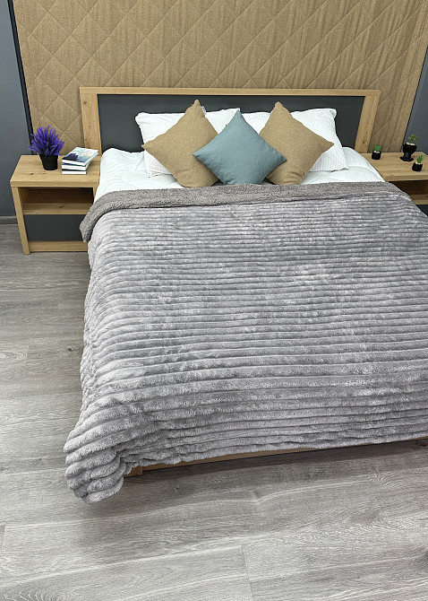 Плед 200х230 см (+-10см) на овчине 