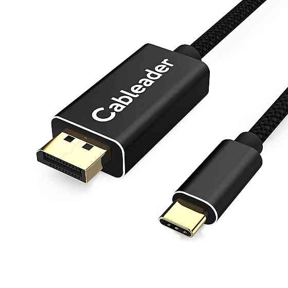 Кабель USB C до DisplayPort 4K@60Hz, 2K@144Hz, сумісний з Thunderbolt 3 для MacBook Pro/Air, iPad Pr Київ