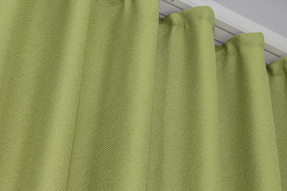 Комплект готових штор VR-Textil Льон Мішковина № 320ш Салатовий 100х270 см 2 шт (31-043) Київ - фото 6