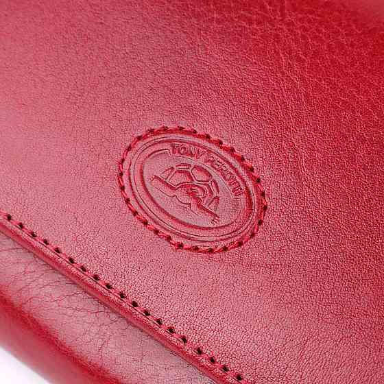 Вместительный женский кошелек из глянцевой натуральной кожи Tony Perotti 20893_1 (1911 rosso) Красный Киев