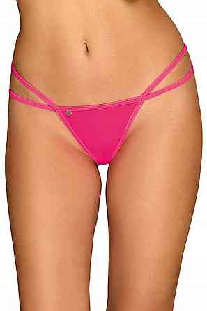 Сексуальные стринги с цепочкой Obsessive Chainty thong pink L/XL Sex Aura Киев