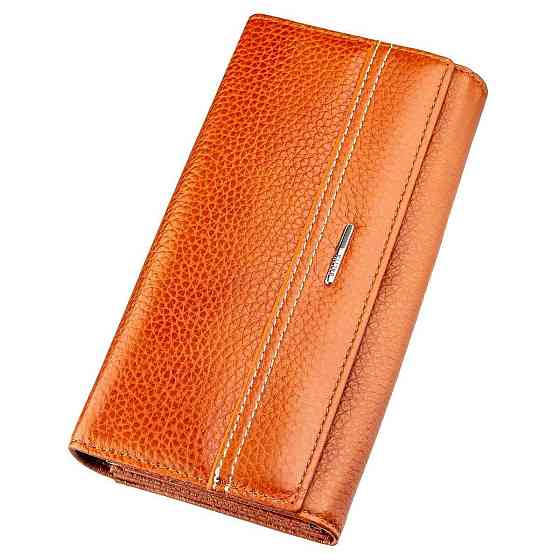 Гаманець горизонтальний жіночий шкіряний Помаранчевий (BALIYA) Київ