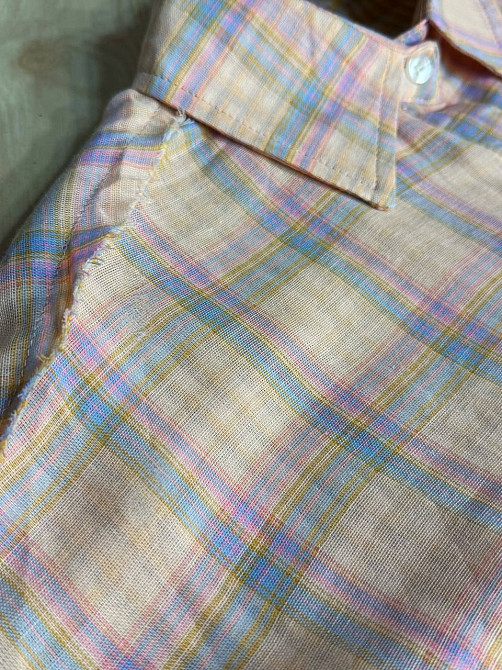 Рубашка женская A-N 27069 оверсайз двухслойная в клетку с бахромой, розовый, one size Киев - изображение 16