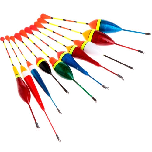 Набір поплавців ковзаючих 10шт, овальних 0.6-4.5г 12-15см Вінниця - фото 1