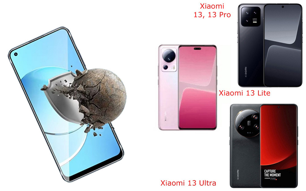 Захисне скло DefenzoGlass для Xiaomi 13, 13 Lite, 13 Pro, 13 Ultra – подвійна міцність Київ - фото 2