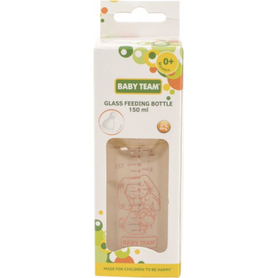 Бутылочка для кормления Baby Team стеклянная 0+ 150 мл (1210_зайчик) Винница - изображение 1