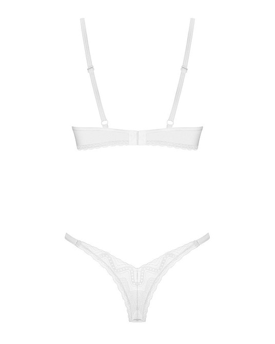 Комплект Obsessive Alissium 2-pcs set, XS/S, кружево, лиф с мягкой чашкой, трусики танга Sex Aura Киев - изображение 7