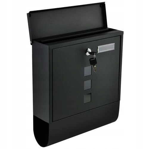 Почтовый ящик с тубусом для газет и листовок + 2 ключа Malatec (6244) Black Нововолынск - изображение 4