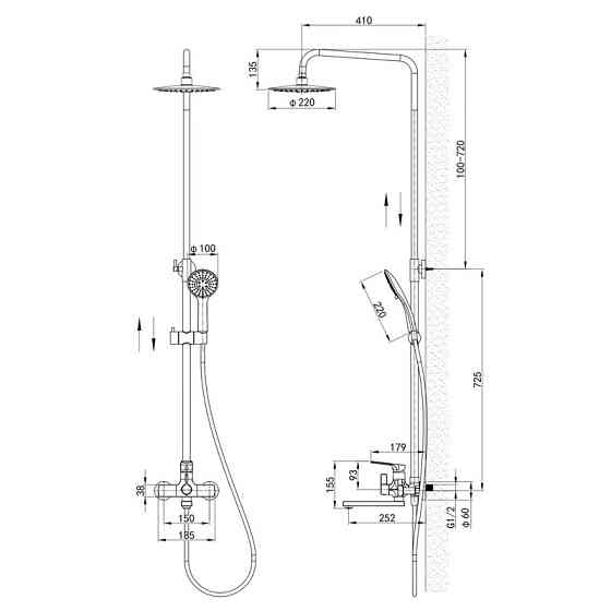 Душова колонна зі змішувачем Mixxus Premium MONE 009-J MI6772 Харків