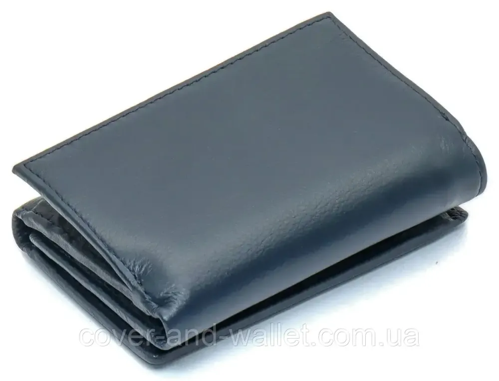 Компактный женский кошелек на магнитах в три сложения Marco Coverna MC-1419 Синий Киев - изображение 4