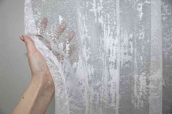 Тюль VR-Textil 1225т Мармур Жакард Білий 300х270 см (43-326) Київ