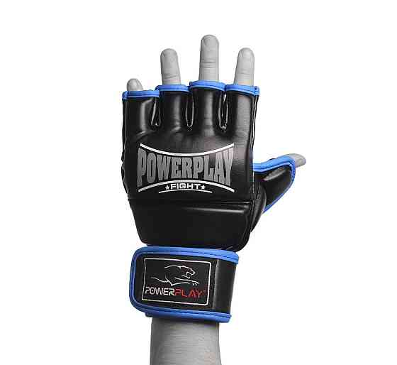 Рукавиці для MMA PowerPlay 3058 Чорно-Сині S Каменское