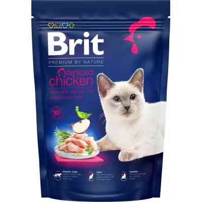 Сухой корм для кошек Brit Premium by Nature Cat Sterilised 800 г (8595602553075) Винница