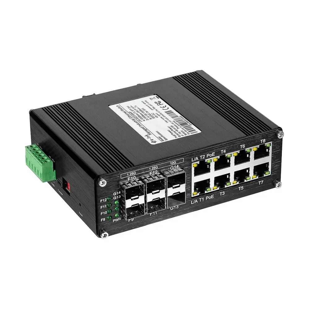 PoE-комутатор 14-портовий керований L2+ E-LINK ETH-IMC2408MP гігабітний з 8 портами PoE, 240W (73-00150) Київ - фото 10