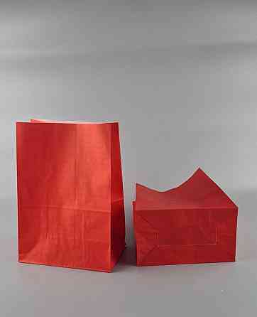 Пакет с дном бумажный 28*19*11,5  КРАСНЫЙ (25 шт) Харьков