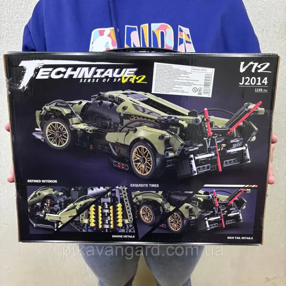 Конструктор машина Ламборгини суперкар болид Техник 1158 деталей Technic J 2014 зеленый Хмельницкий - изображение 2