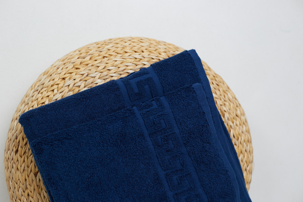 Банное махровое полотенце Ideal Textile Versace 70х140 см 500 г/м2 (56860423) Синій 1 шт Черновцы - изображение 5