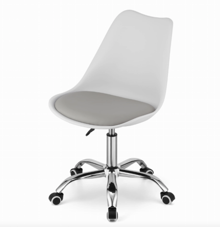 Офісне крісло Leobert Alba біло-сірий Київ