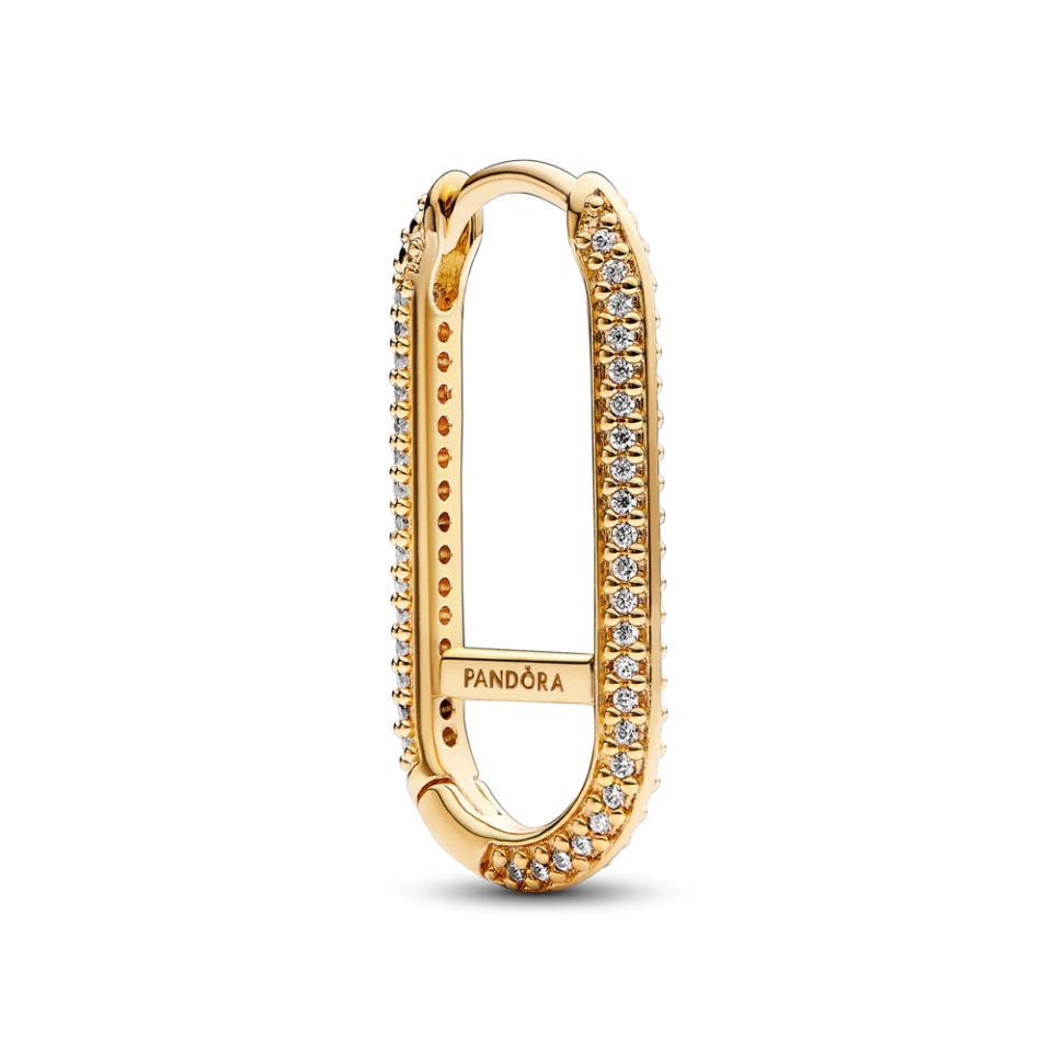 Срібні сережка подовжена Пандора Мі з паве MasterSem Київ - фото 1