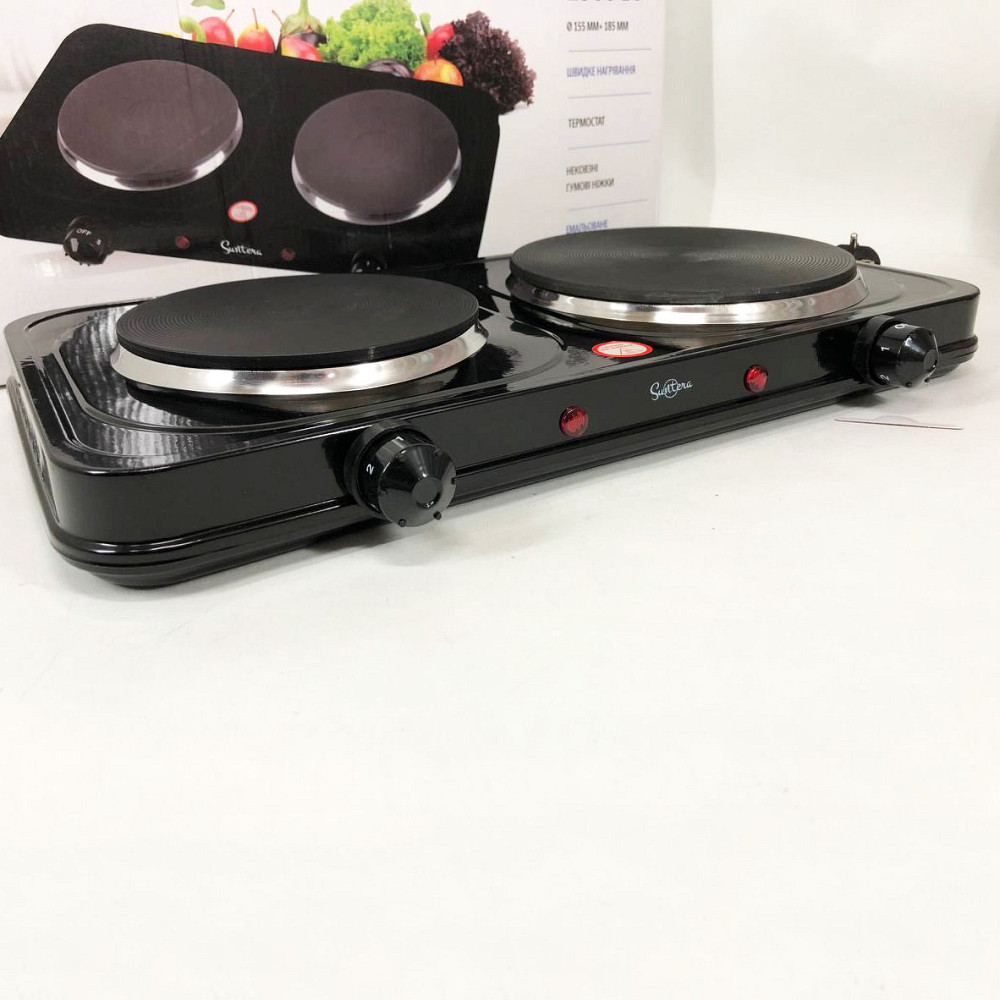 Стильная электро плита Suntera, Плита для любителей готовить, Маленькая электроплита настольная YI-31 Львов - изображение 5
