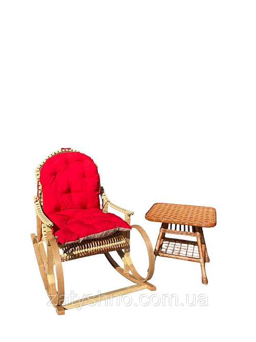 Кресло-качалка и столик, комплект Киев - изображение 1
